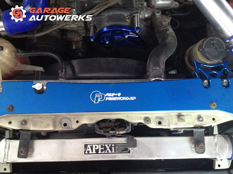 Toyota Hilux installed radiator cover